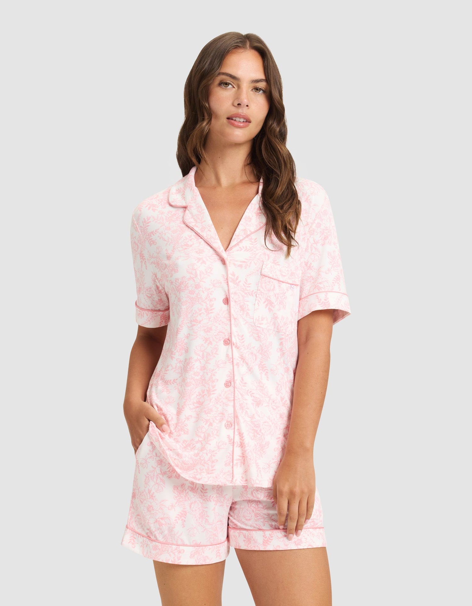 Women's Bamboo Stretch-Knit Short Sleeve Pajama Set from Cozy Earth