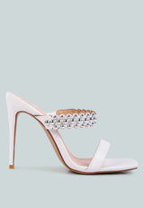 Bandy Stieletto Heel Metal Stud Sandals from London Rag International