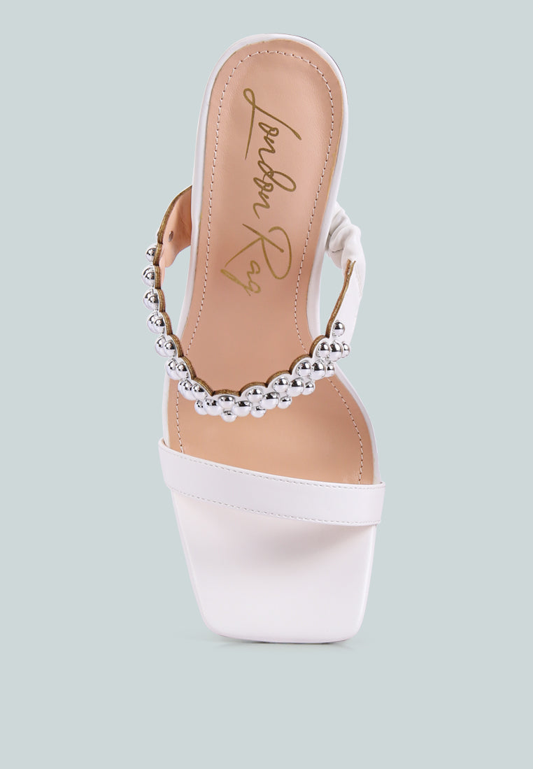 Bandy Stieletto Heel Metal Stud Sandals from London Rag International