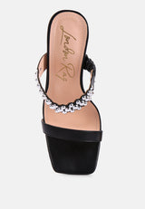 Bandy Stieletto Heel Metal Stud Sandals from London Rag International