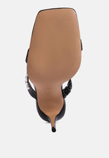 Bandy Stieletto Heel Metal Stud Sandals from London Rag International