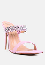 Bandy Stieletto Heel Metal Stud Sandals from London Rag International