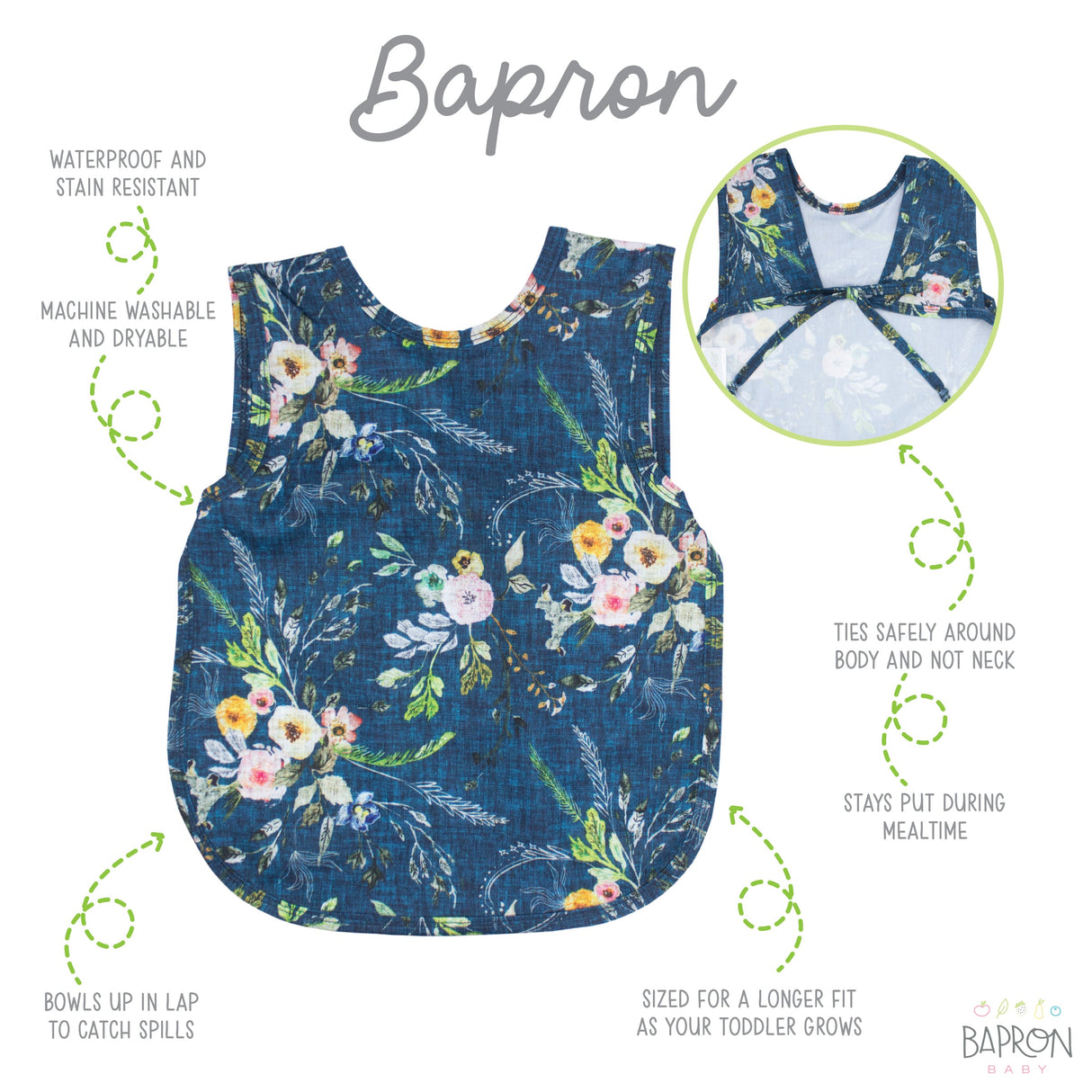 Boho Floral Bapron from BapronBaby