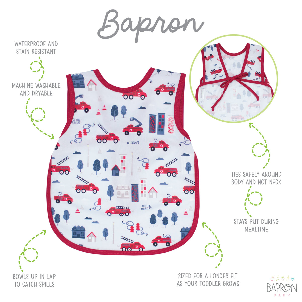 Be Brave - Firefighter Bapron from BapronBaby