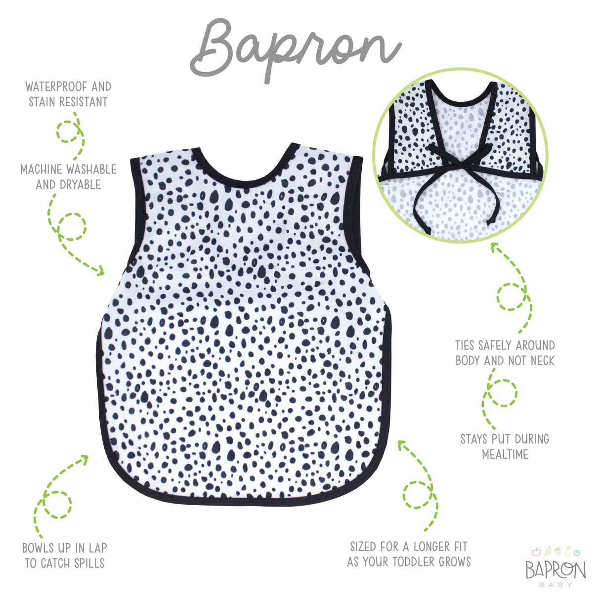 Organic Dot Bapron from BapronBaby
