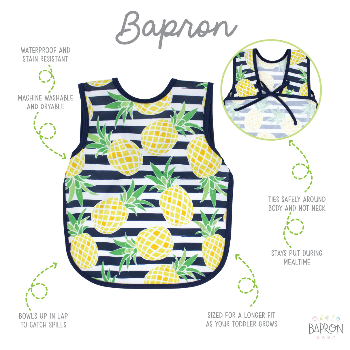 Summer Stripes - Pineapple Bapron from BapronBaby