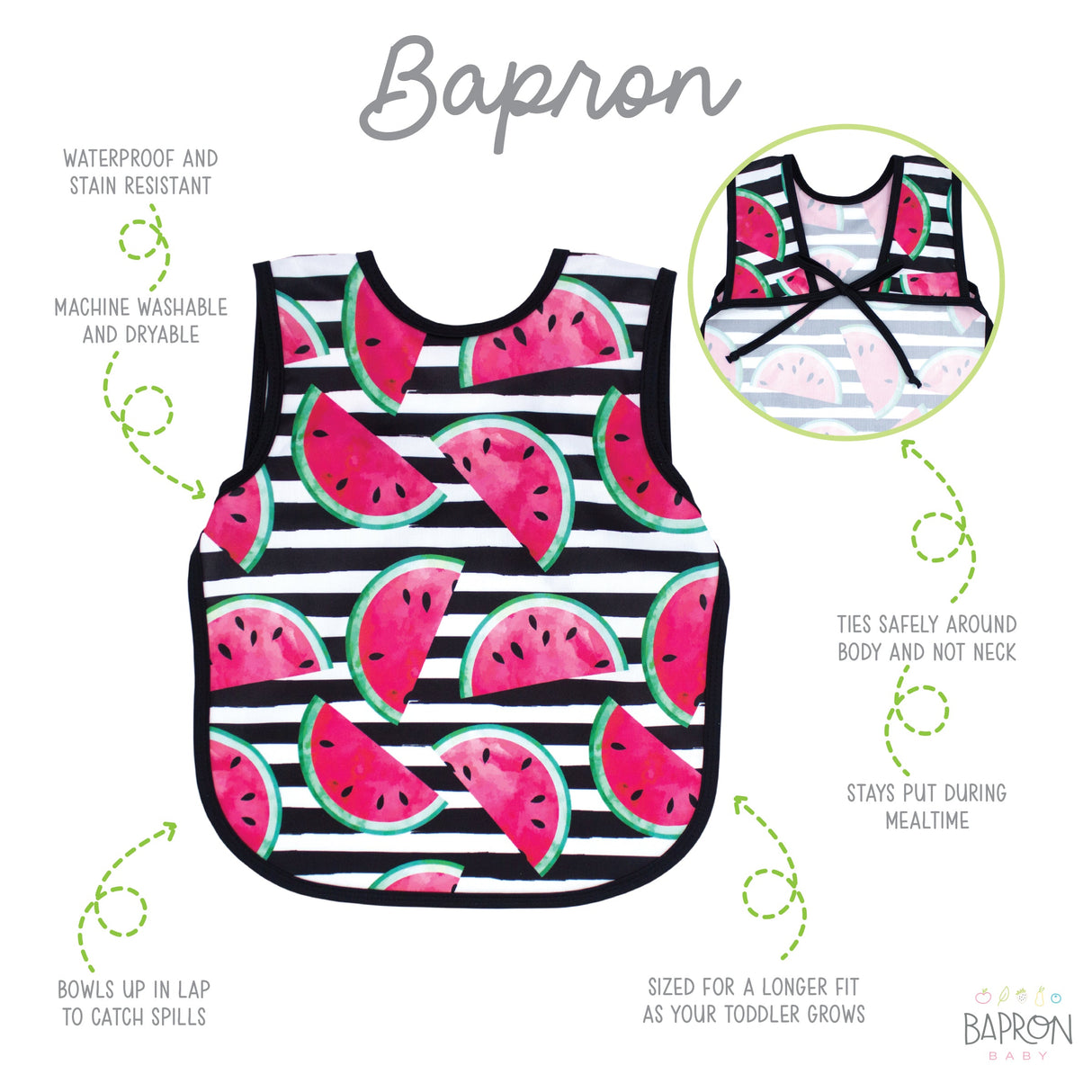 Summer Stripes - Watermelon Bapron from BapronBaby