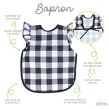 White Buffalo Plaid Flutter Bapron from BapronBaby