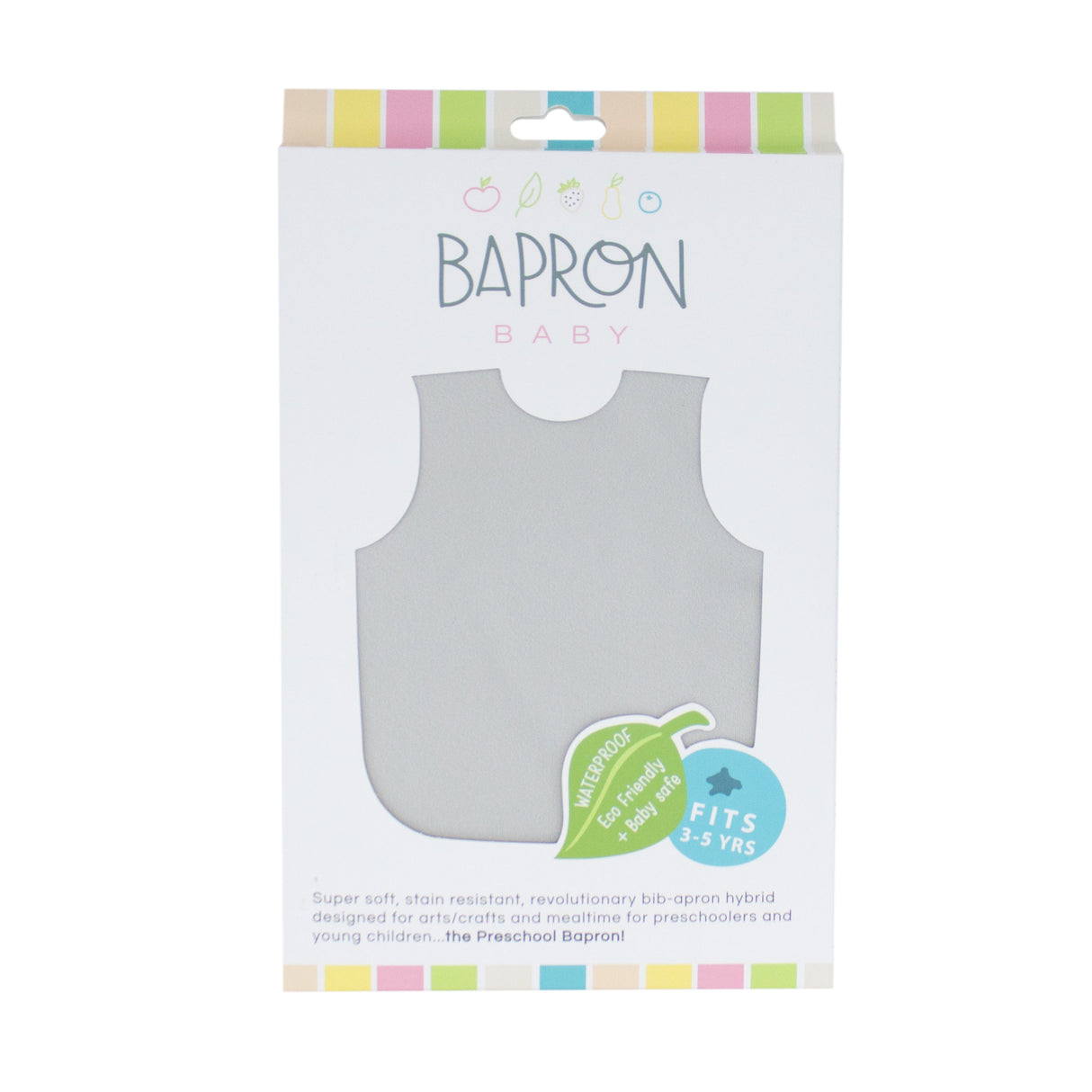 Solid Light Gray Minimalist Bapron from BapronBaby