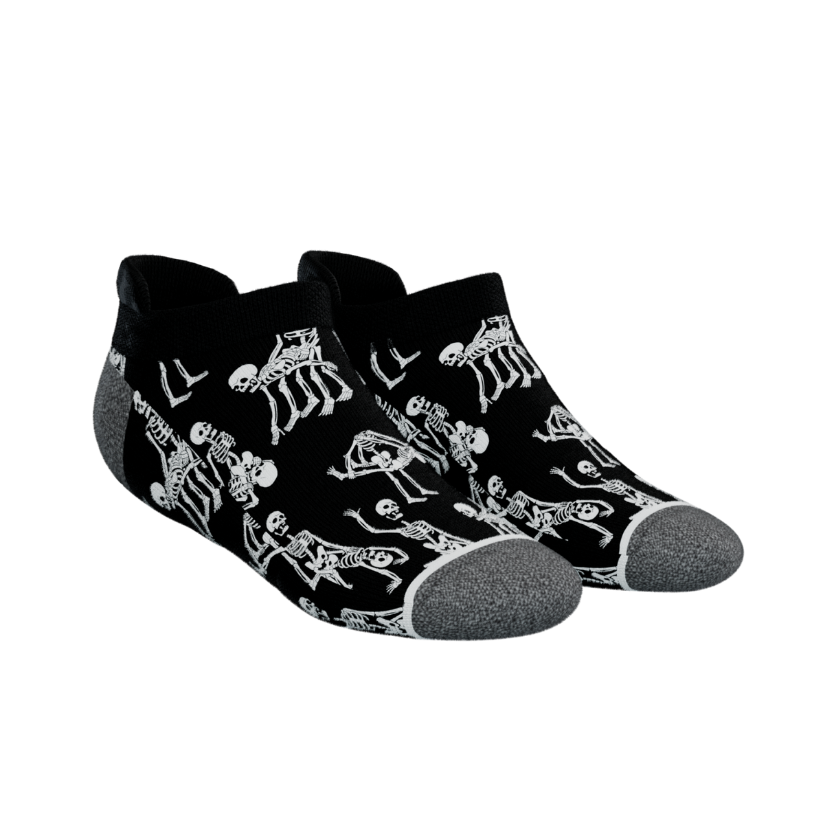 The Bare Back Bones | Skeletons Heel Hammock™ Ankle Socks from Shinesty