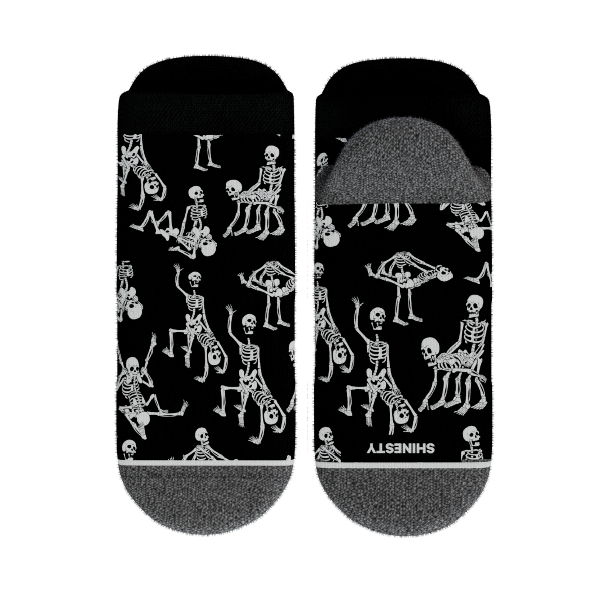 The Bare Back Bones | Skeletons Heel Hammock™ Ankle Socks from Shinesty