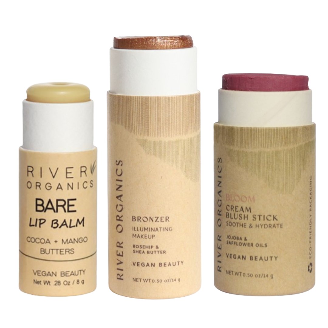 Lip + Highlighter + Blush Set from River Organics