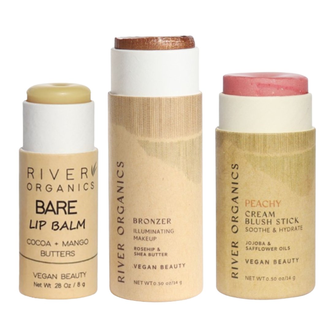 Lip + Highlighter + Blush Set from River Organics