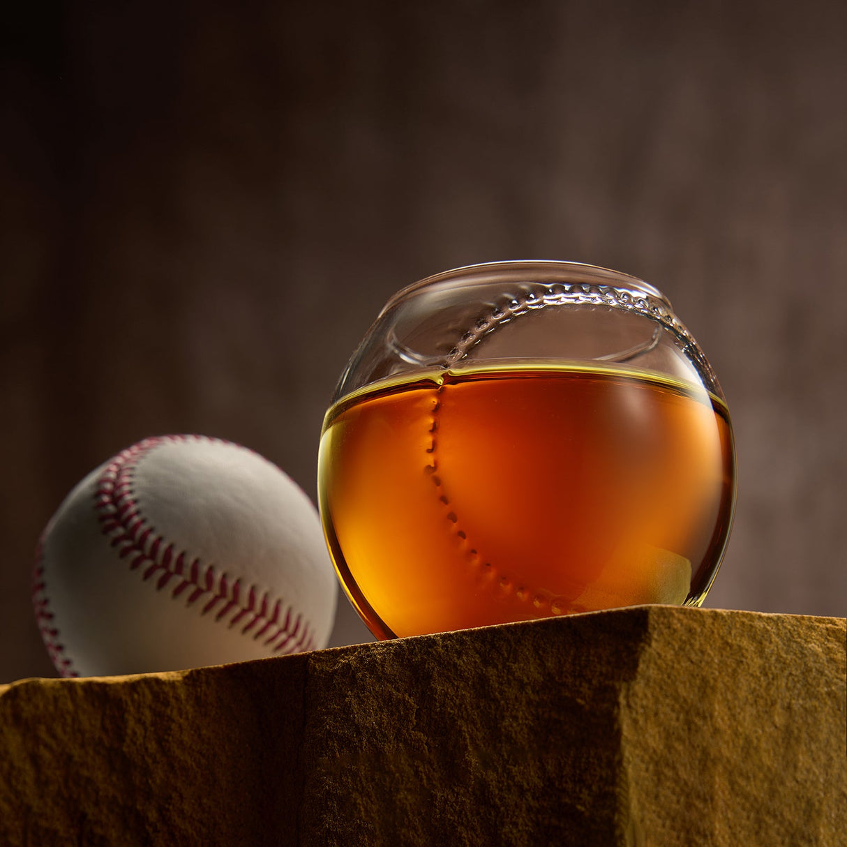 Baseball Round Whiskey Glasses | 10oz Whiskey Glass Set of 4 | Tumbler for Any Occasion, Sport Lover Gifts, Baseball Themed Party, Baseball Birthday Gift Set - Dad, Men Father Gift Novelty - Parties from The Wine Savant