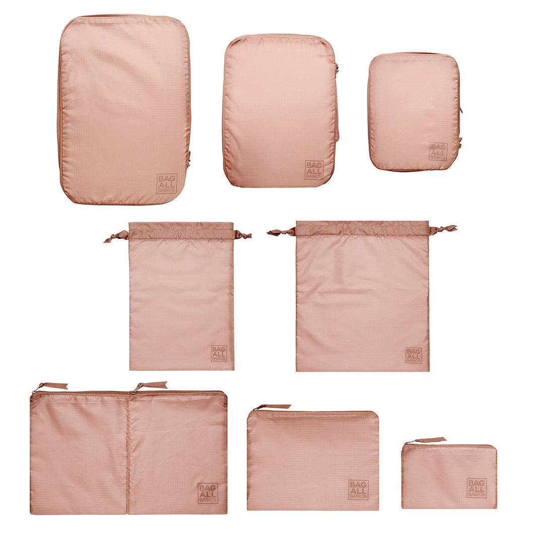 Compression Cubes & Packing Bags Set, 8-pack, Pink/Blush From Bag-all