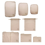 Compression Cubes & Packing Bags Set, 8-pack, Taupe From Bag-all