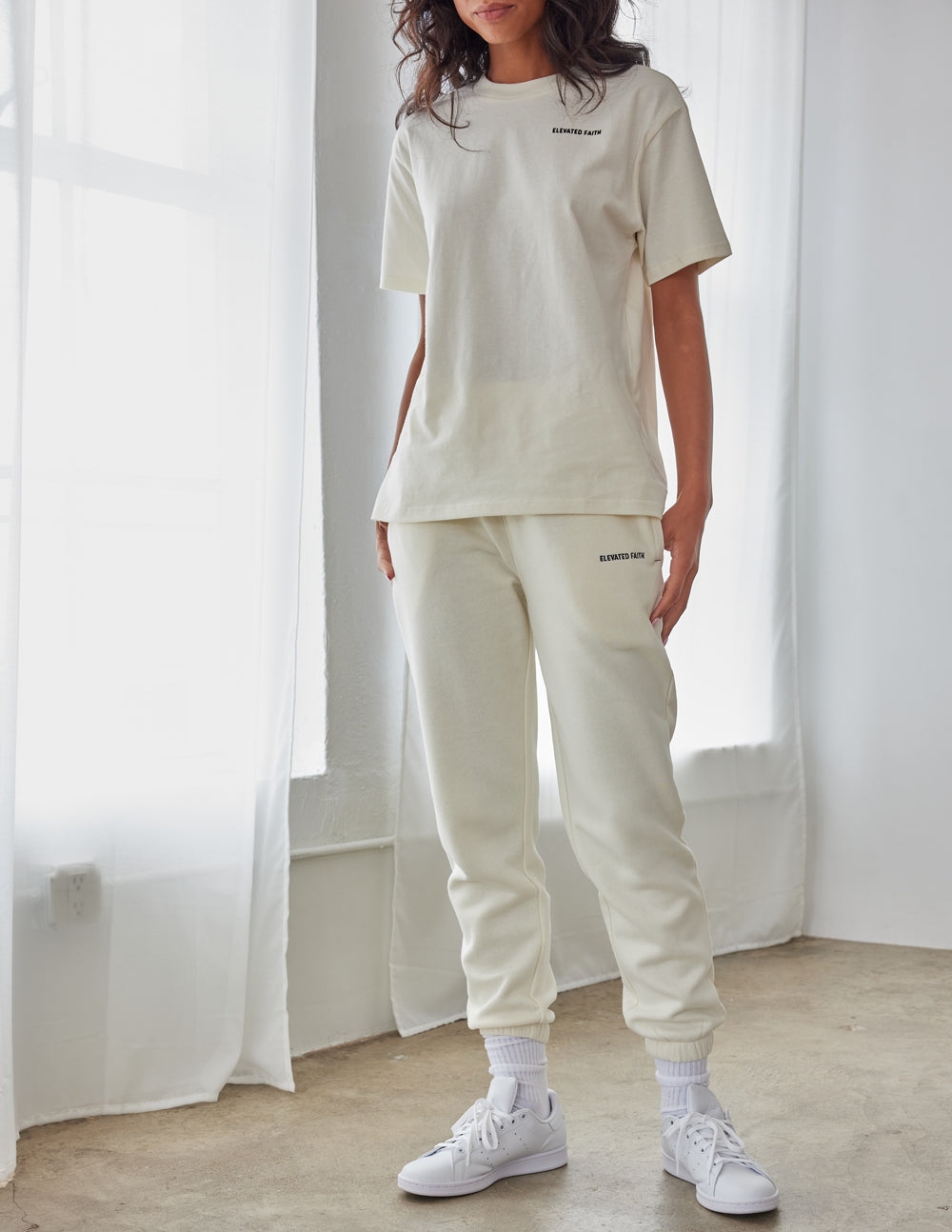 Basics White Sand Unisex Sweatpant from Elevated Faith
