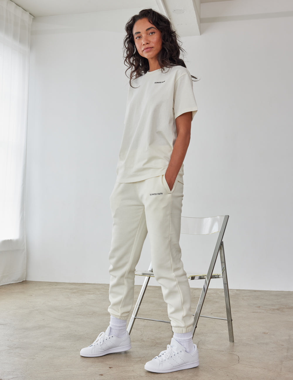 Basics White Sand Unisex Sweatpant from Elevated Faith