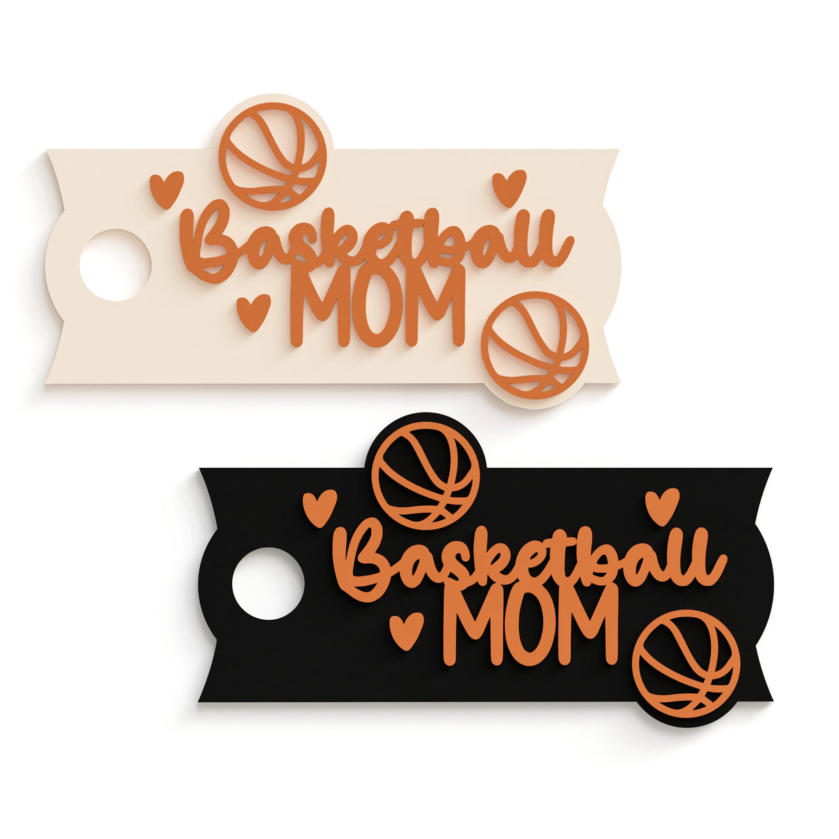 Basketball Mom Stanley Tumbler Tag from The Cotton & Canvas Co.
