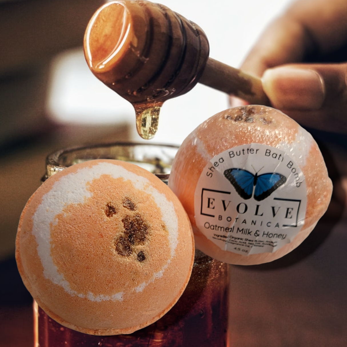 Bath Bomb - Oatmeal Milk Honey from Evolve Botanica