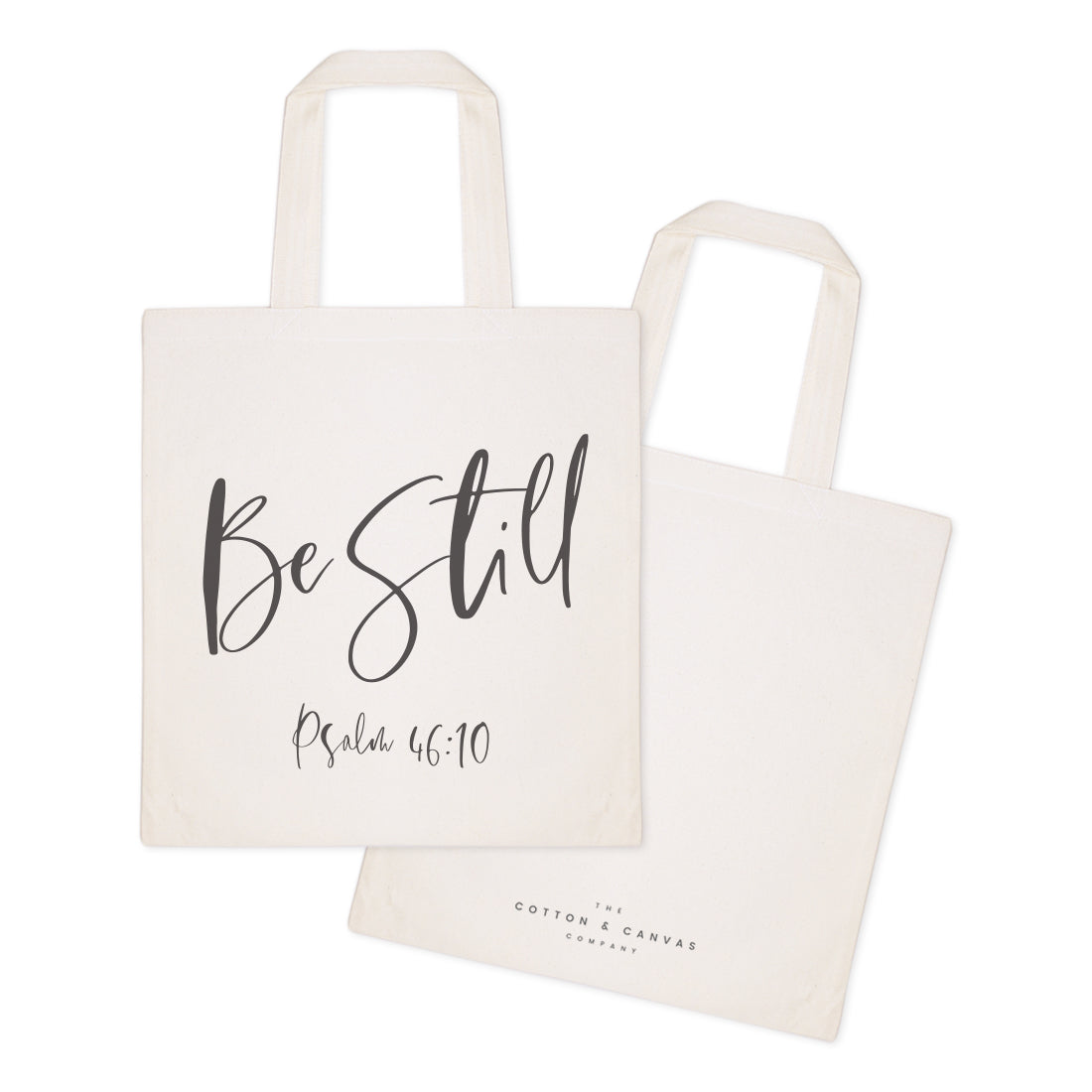 Be Still, Psalm 46:10 Cotton Canvas Tote Bag from The Cotton & Canvas Co.
