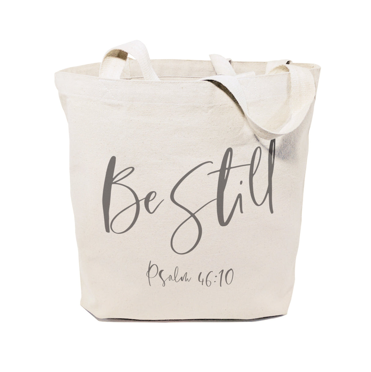 Be Still, Psalm 46:10 Cotton Canvas Tote Bag from The Cotton & Canvas Co.