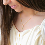 BEACON - Silver or Gold Triple Zircon Necklace from Mack & Rex