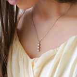 BEACON - Silver or Gold Triple Zircon Necklace from Mack & Rex