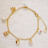 Bear & Bow Charm Anklet – Playful Gold Chain with Heartfelt Details from Ellisonyoung.com