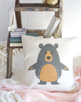 Bear Cotton Canvas Pillow Cover from The Cotton & Canvas Co.