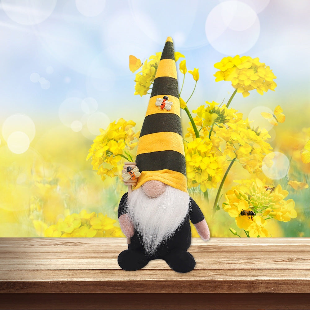 Bee and Honey Themed Gnomes, Plush Bumblebee Home Decor from OrnamentallyYou