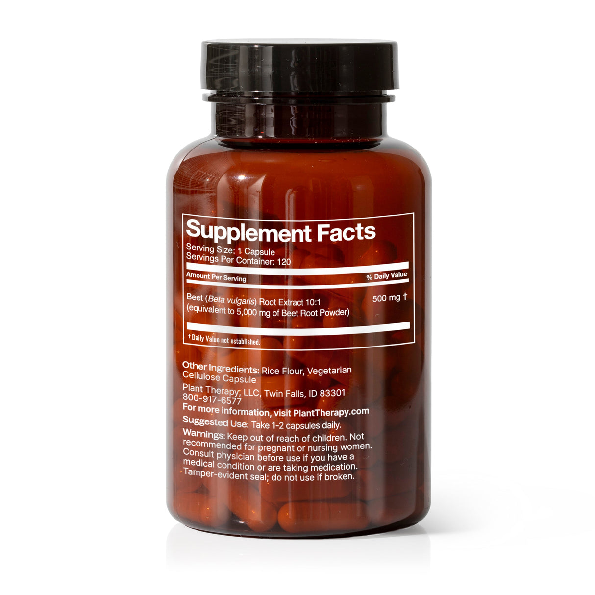 Beet Root Herbal Supplement - 120 Capsules from Plant Therapy