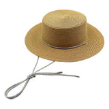 Bling Chin Tie Straw Sun Hat from Madeline Love