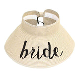 Bride Message Roll Up Foldable Visor Sun Hat from Madeline Love