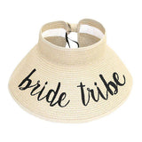 Bride Tribe Message Roll Up Foldable Visor Sun Hat from Madeline Love