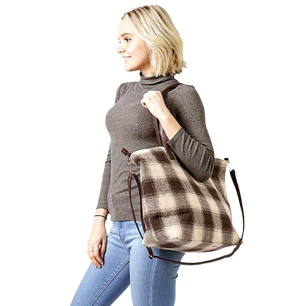 Buffalo Check Weekend Tote Bag  from Madeline Love