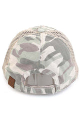 C.C AMERICAN FLAG EMBROIDERY CAMO BASEBALL CAP from Madeline Love