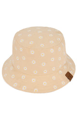 C.C Daisy Embroidered Cotton Canvas Bucket Hat from Madeline Love