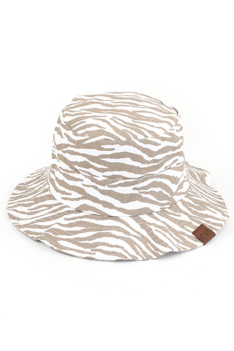 C.C ZEBRA PRINT BUCKET HAT from Madeline Love