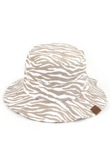 C.C ZEBRA PRINT BUCKET HAT from Madeline Love