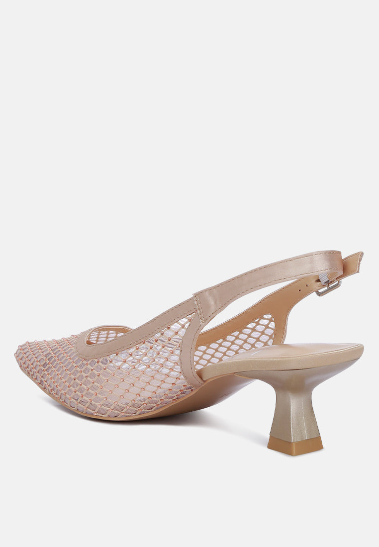 Siev Rhinestone Slingback Mules from London Rag International