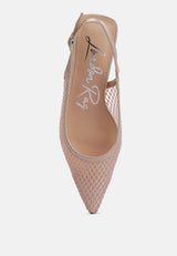 Siev Rhinestone Slingback Mules from London Rag International
