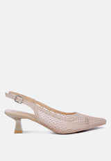 Siev Rhinestone Slingback Mules from London Rag International