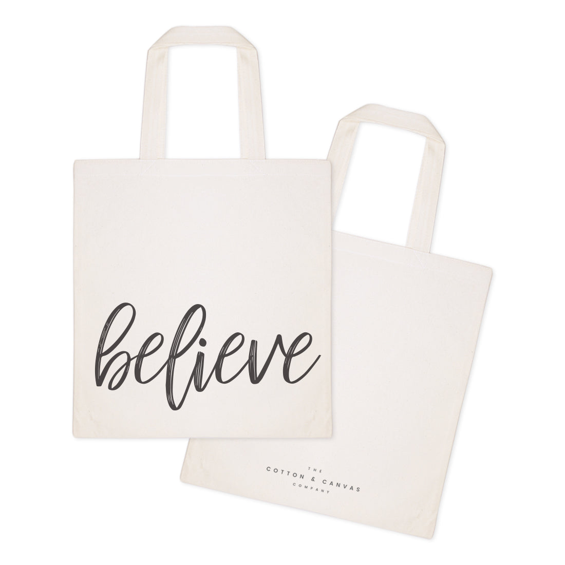Believe Gym Cotton Canvas Tote Bag from The Cotton & Canvas Co.