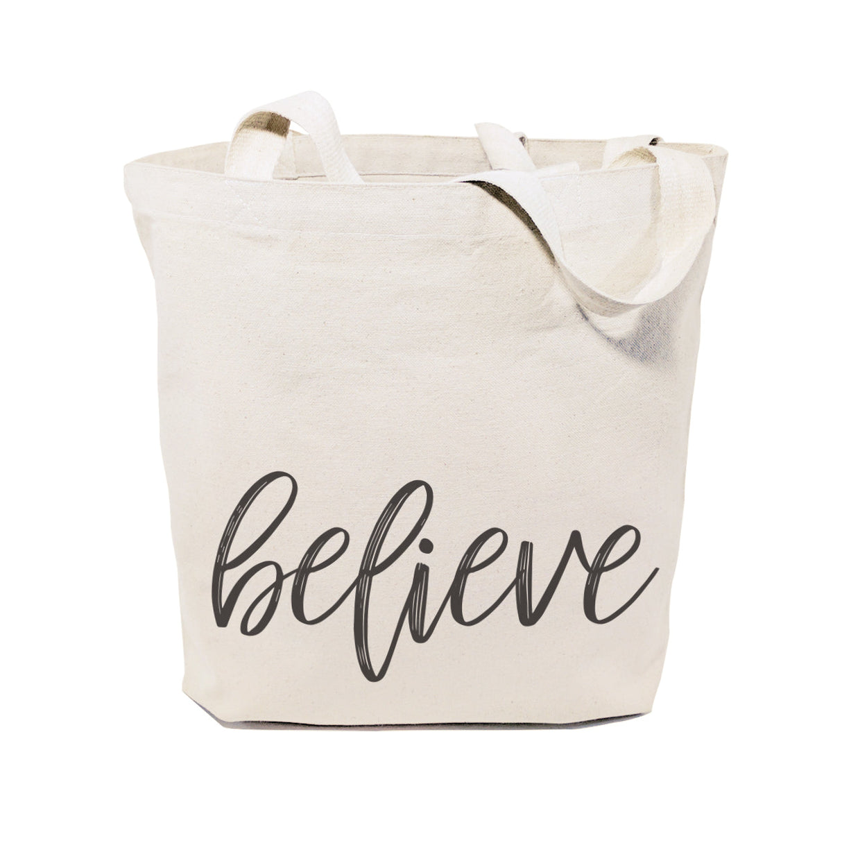 Believe Gym Cotton Canvas Tote Bag from The Cotton & Canvas Co.