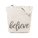 Believe Gym Cotton Canvas Tote Bag from The Cotton & Canvas Co.