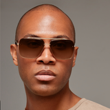 Bella Coffee - Tangle Free Aviator Sunglasses from Topfoxx