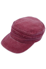 C.C Convertible Denim Army Zipper Cap Sun Visor from Madeline Love