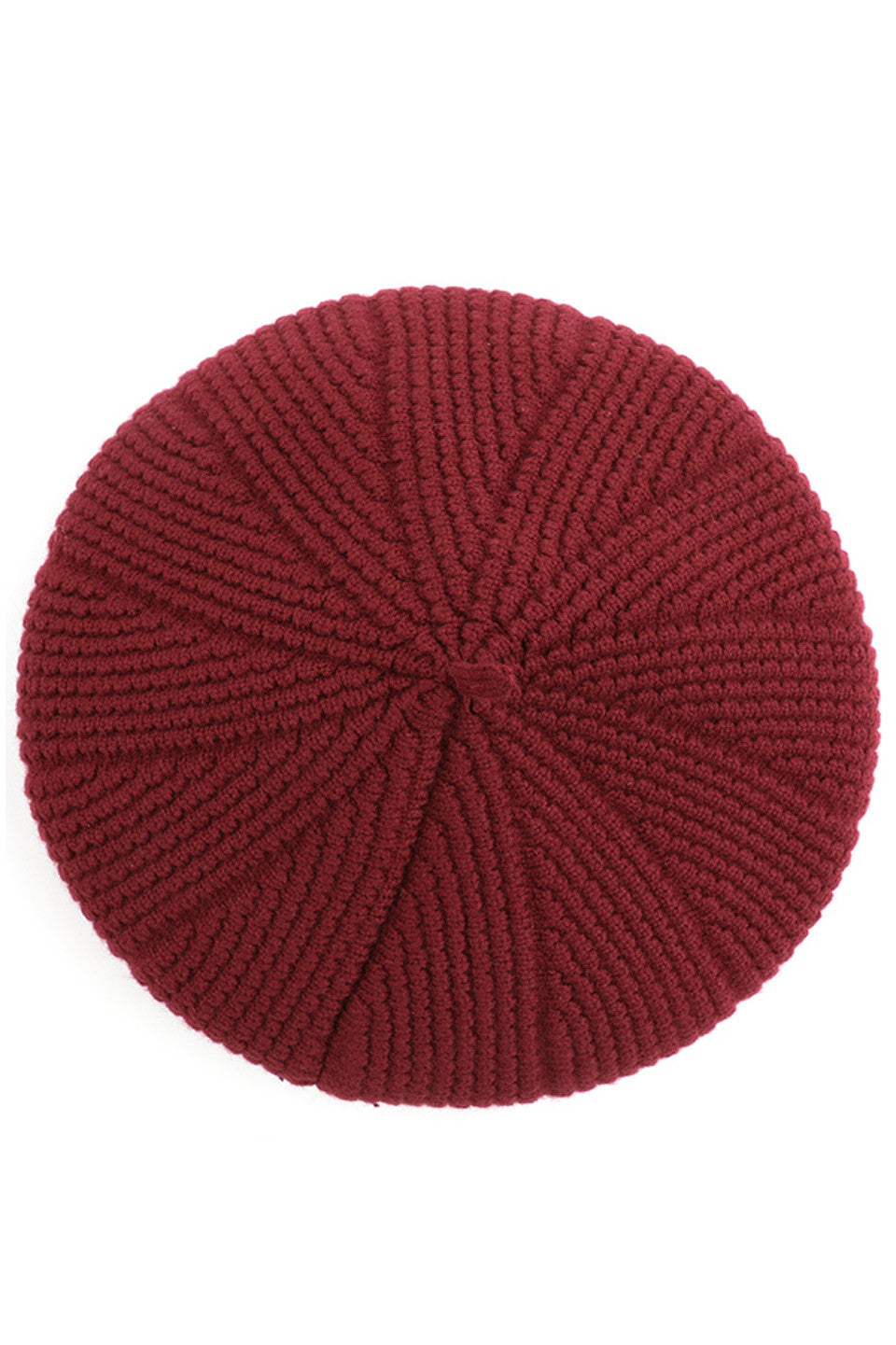 C.C SCALLOPED WAVE PATTERN BERET from Madeline Love