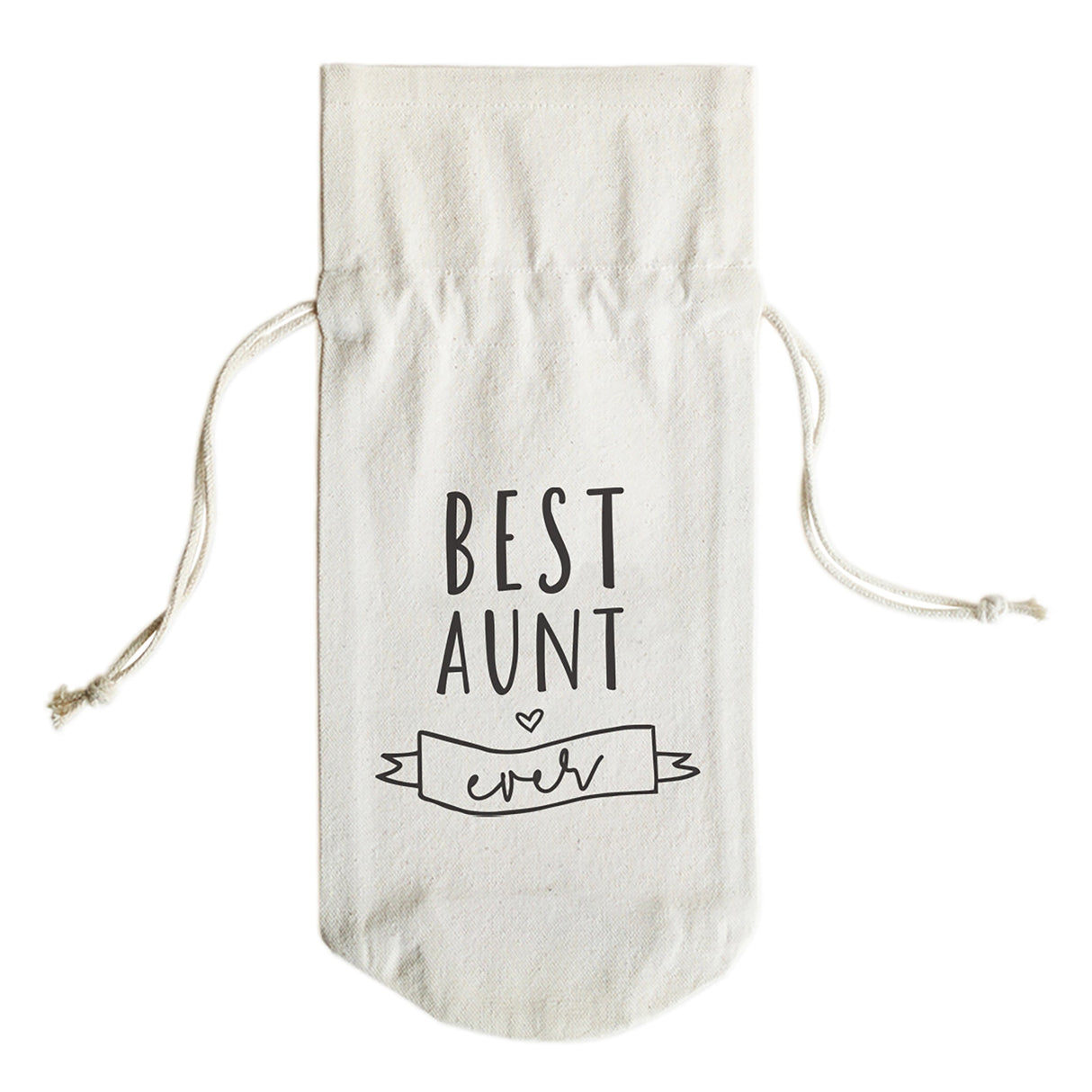 Best Aunt Ever Cotton Canvas Wine Bag from The Cotton & Canvas Co.
